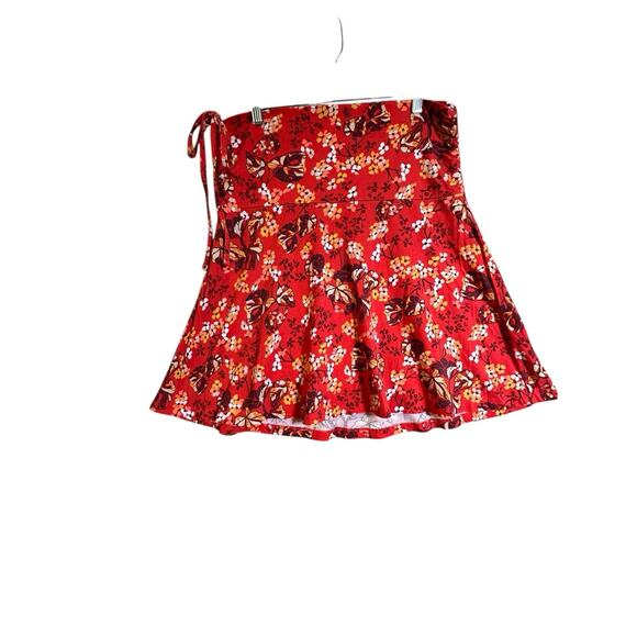 Patagonia Red Floral Circle Skirt Pull On Sz L Outdoor Hiking Camping Gorpcore - Picture 10 of 16